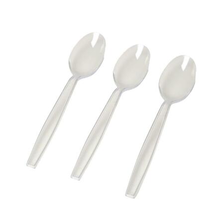 FINELINE SETTINGS 2522C PE Clear Flair Ware Heavy Styrene Teaspoon, 1000PK 2522C  (PE)